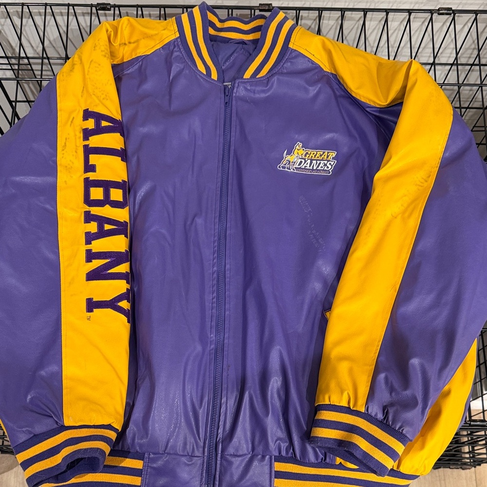 Steve & Barry's Purple and Yellow Bomber Jacket